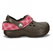 Crocs Kids Blitzen Winter Plaid bélelt gyerek papucs