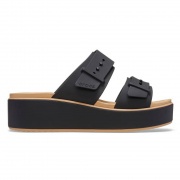 Crocs Brooklyn Buckle Matte Wrap Low Wedge Női szandál