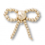 Crocs Jibbitz Arany gyöngyös masni papucs kiegészítő