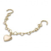 Crocs Jibbitz Arany szegecses lánc szívvel papucs kiegészítő