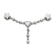 Crocs Jibbitz Ezüst csillag és szív lánc papucs kiegészítő