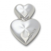 Crocs Jibbitz Ezüst dupla szív papucs kiegészítő