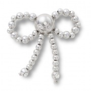 Crocs Jibbitz Ezüst gyöngyös masni papucs kiegészítő