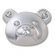 Crocs Jibbitz Ezüst maci fej papucs kiegészítő