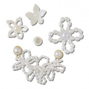 Crocs Jibbitz Fehér gyöngyök (5db) papucs kiegészítő