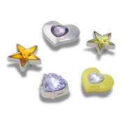 Crocs Jibbitz Fémes csillagok és szívek (5db) papucs kiegészítő