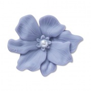 Crocs Jibbitz Halványkék virág gyönggyel papucs kiegészítő