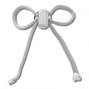 Crocs Jibbitz Hosszú ezüst masni papucs kiegészítő