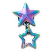 Crocs Jibbitz Irizáló dupla csillag papucs kiegészítő