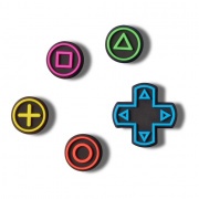 Crocs Jibbitz Kontroller gombok (5db) papucs kiegészítő