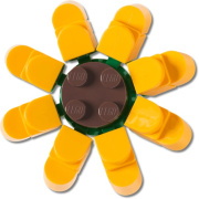 Crocs Jibbitz LEGO Napraforgópapucs kiegészítő
