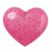 Crocs Jibbitz 3D Rózsaszín csillogó szív papucsdísz