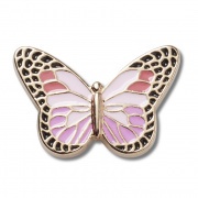 Crocs Jibbitz Rózsaszín fém pillangó papucsdísz