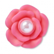 Crocs Jibbitz Pink virág gyönggyel papucs kiegészítő