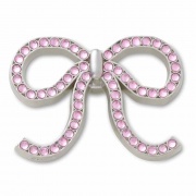 Crocs Jibbitz Rózsaszín csillogó masni papucs kiegészítő