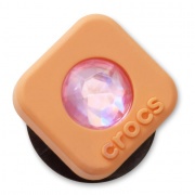 Crocs Jibbitz Sárga négyzet kristálydísz papucs kiegészítő