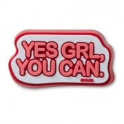 Crocs Jibbitz Yes Girl You Can papucs kiegészítő