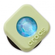 Crocs Jibbitz Zöld négyzet kristálydísz papucs kiegészítő