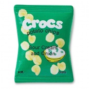 Zöld chipses zacskó papucs kiegészítő