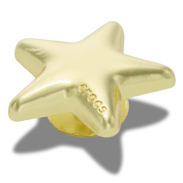 Crocs Jibbitz Arany buborék csillag papucs kiegészítő