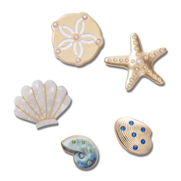 Crocs Jibbitz Arany kagylók (5 db) papucs kiegészítő