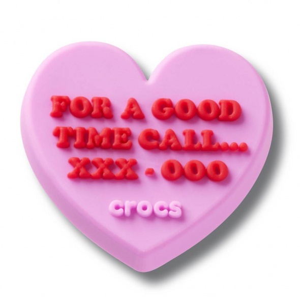 Crocs Jibbitz Call For a Good Time szív papucs kiegészítő