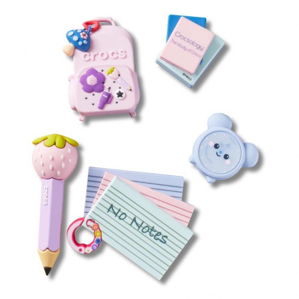 Crocs Jibbitz Csajos iskolakezdés (5db) papucs kiegészítő