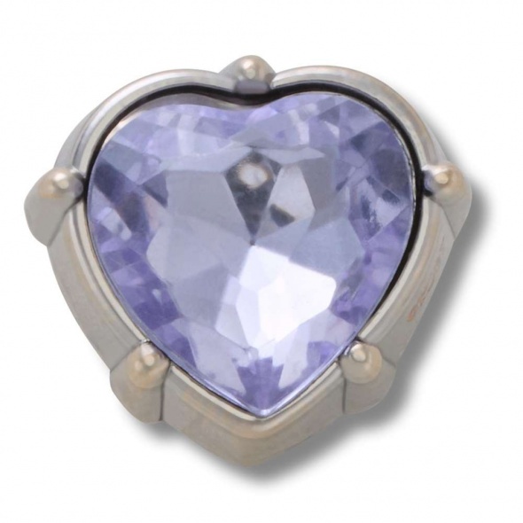 Crocs Jibbitz Éjkék drágakő szív papucs kiegészítő