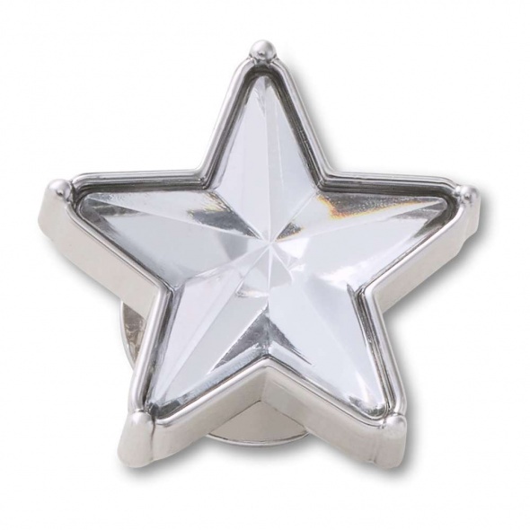 Crocs Jibbitz Ezüst drágakő csillag papucs kiegészítő