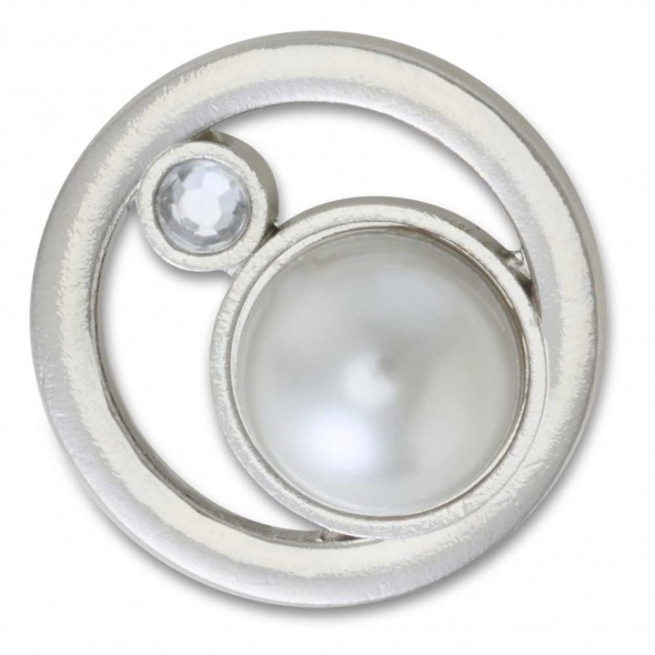 Crocs Jibbitz Ezüst gyűrű gyönggyel papucs kiegészítő