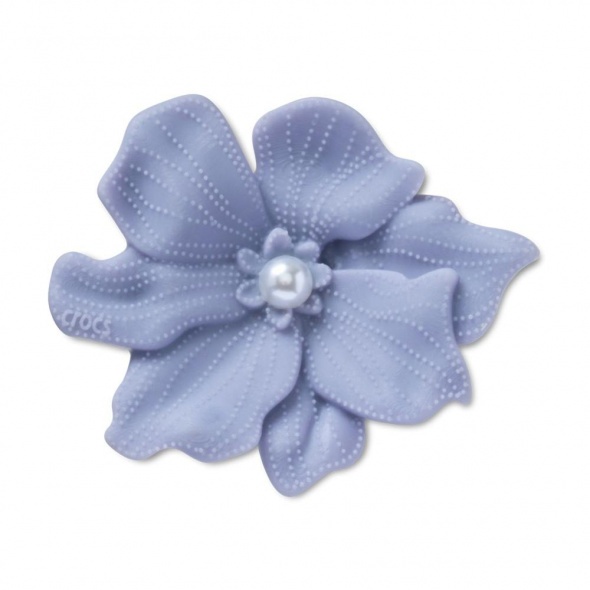 Crocs Jibbitz Halványkék virág gyönggyel papucs kiegészítő