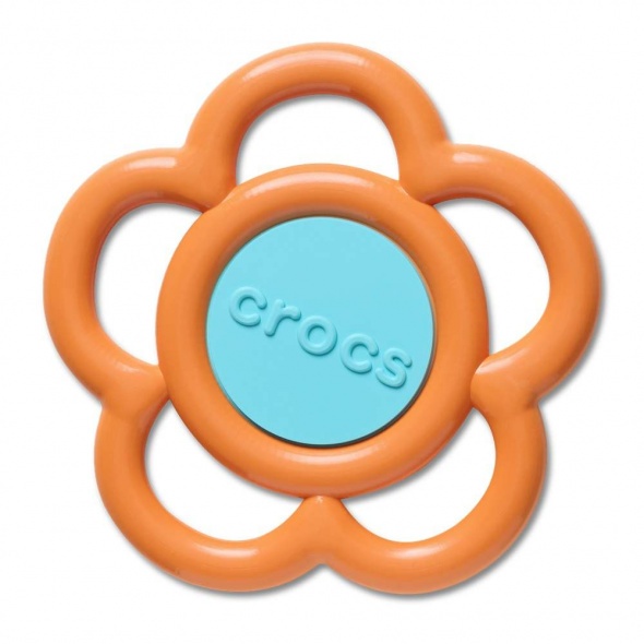 Crocs Jibbitz Mega narancssárga virág papucs kiegészítő