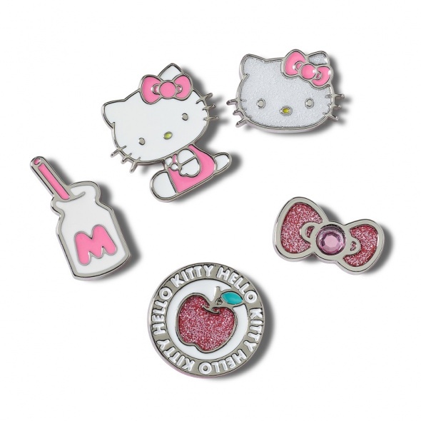 Crocs Jibbitz Fémes Hello Kitty - csomag (5 db) papucs kiegészítő