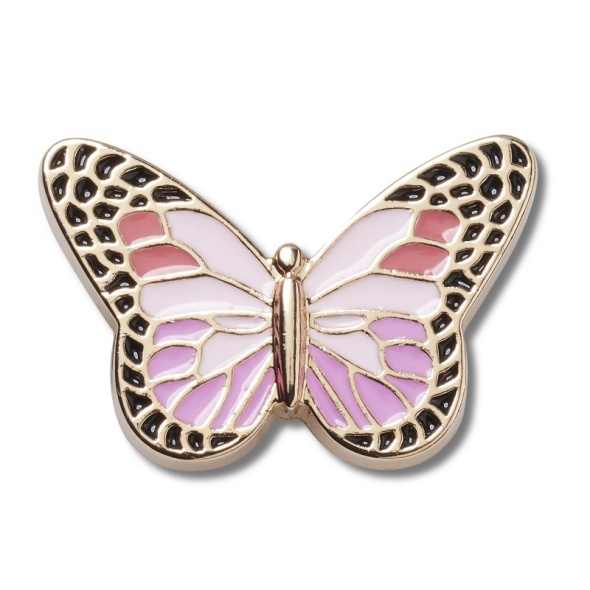 Crocs Jibbitz Rózsaszín fém pillangó papucsdísz