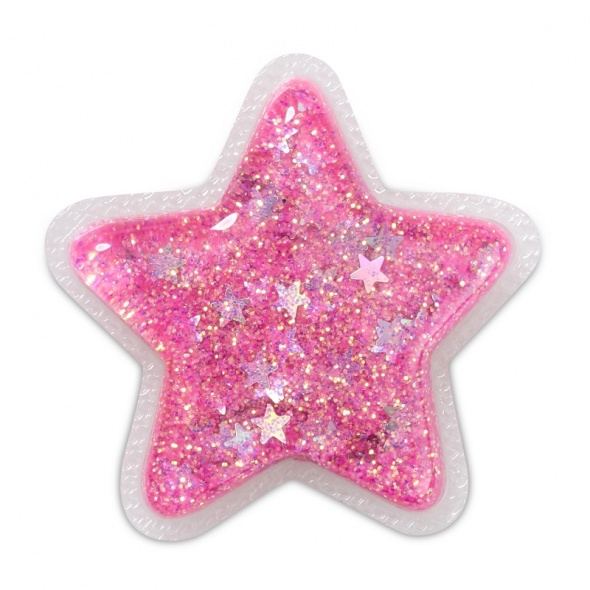 Crocs Jibbitz Rózsaszín glitteres csillag papucsdísz