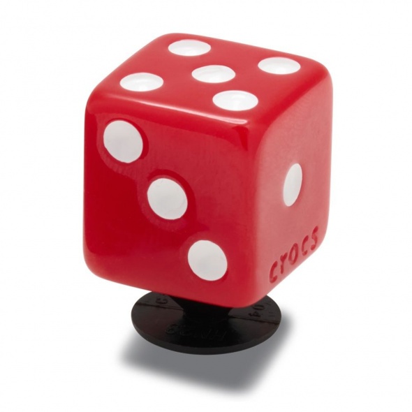 Crocs Jibbitz Piros dobókocka papucs kiegészítő