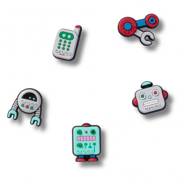 Crocs Jibbitz Robot barát (5 db) papucs kiegészítő