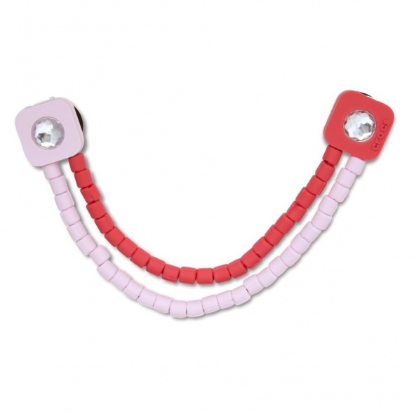 Crocs Jibbitz Rózsaszín-piros gyöngylánc papucs kiegészítő