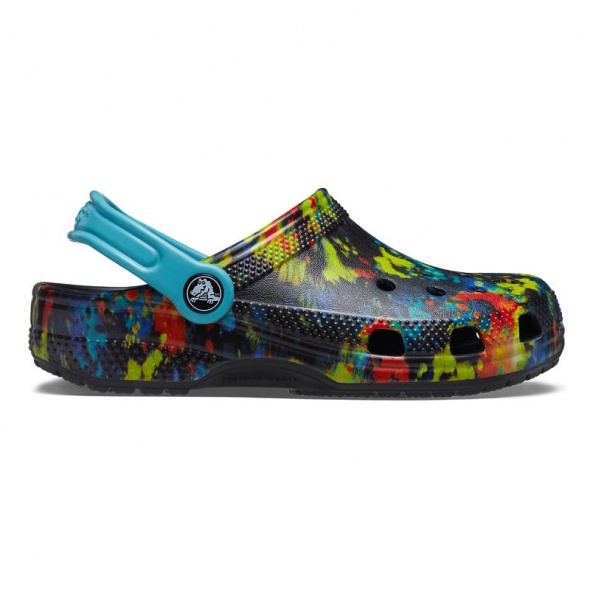 Crocs Kids Classic Tie Dye Graphic Clog K Gyerek papucs