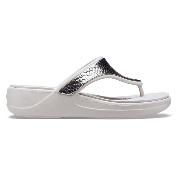 Crocs Monterey Metallic Wedge Flip W női papucs
