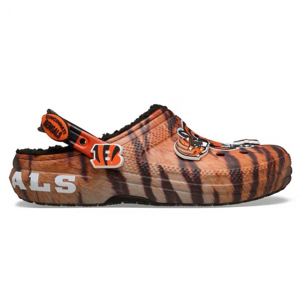 Crocs NFL Cincinatti Bengals Classic Lined Clog bélelt férfi papucs