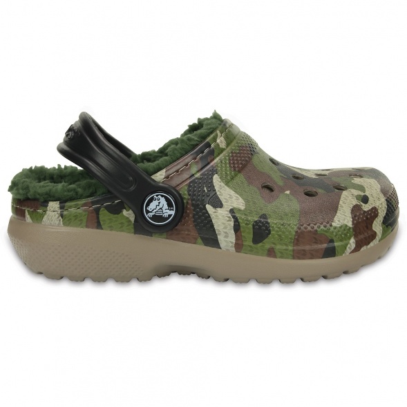 Crocs Kids Classic Lined Graphic Clog bélelt gyerek papucs