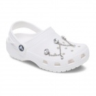 Crocs Jibbitz Ezüst hármas drágakő lánc papucs kiegészítő