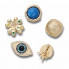 Crocs Jibbitz Misztikus arany kövekkel (5db) papucs kiegészítő