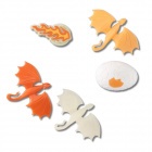 Crocs Jibbitz Sötétben világító sárkányok (5db) papucs kiegészítő